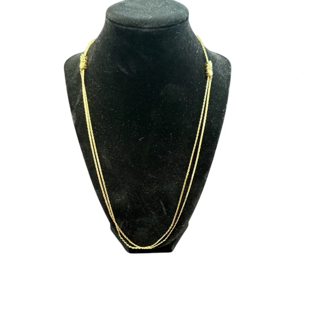 Avon Goldtone “Glimmering Slide” Classic Chain Necklace adjustable NIB 1980